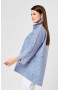 Блуза "Лина" 4185 (Белый, голубой полоска)