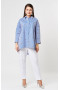 Блуза "Лина" 4185 (Белый, голубой полоска)